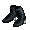 Black Leather Stiletto Boots - virtual item (bought)