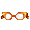 Orange Horn-Rimmed Glasses - virtual item