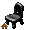 Black Snuggle Chair - virtual item (Questing)