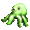 Green Octopus (on my head) - virtual item