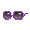 Purple Oversized Sunglasses - virtual item (Questing)