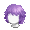 Girl's Modish Hair Purple - virtual item (questing)