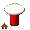 Red Kitchen Bar Table - virtual item (Questing)