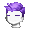 Girl's Shaved Sides Purple (Dark) - virtual item (Questing)