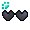 [Animal] Black Groovy Heart Sunglasses - virtual item (Questing)