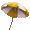 Orange & White Beach Umbrella - virtual item (Questing)