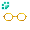 [Animal] Basic Gold Round Glasses - virtual item