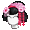 Pink Geisha Wig - virtual item (donated)