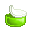 Green Round Plastic Container - virtual item (donated)