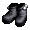 Black Leather Pom-Pom Boots - virtual item (Donated)