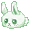 Mint Bunny Fluff Plushie - virtual item (Bought)