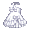 White Sweetheart Ruffled Dress - virtual item