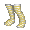 Yellow Candy Striped Stockings - virtual item (Questing)