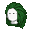 Girl's Braided Green (Dark) - virtual item (questing)