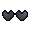 Black Groovy Heart Sunglasses - virtual item (Questing)