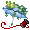 Blue Happy Frog Umbrella - virtual item (Wanted)