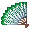 Elegant Emerald Lace Fan - virtual item (wanted)