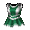 Cheerleader Uniform (Green & Silver) - virtual item (Bought)