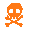 Orange Skull & Bones Back Tattoo - virtual item
