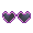 Purple Groovy Heart Sunglasses - virtual item (Questing)