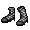 Black Cross Lace Shoes - virtual item