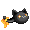Cute Black Cat Mask - virtual item (Questing)