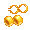 Lovely Genie Double Gold Earrings - virtual item (Questing)