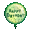 Green Mylar Birthday Balloon - virtual item (Questing)