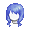 Girl's Gentle Curls Blue (Dark) - virtual item (questing)