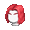 Girl's Shaggy Red (Dark) - virtual item (questing)