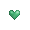 Green Heart Face Tattoo