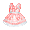 Candy Pink Sweet Lace Dress - virtual item