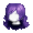 Girl's Tressa Hair Purple (Dark) - virtual item (questing)
