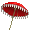 Red Fringe Beach Umbrella - virtual item (Questing)