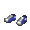 Blue and White School Shoes - virtual item (Questing)