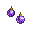 Purple Ball Ornament Earrings - virtual item (Questing)