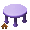 Purple Snuggle Table - virtual item (Questing)