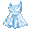 Blue Floral Dress - virtual item
