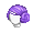 Girl's Sidebun Purple (Dark) - virtual item (Questing)