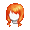 Girl's Gentle Curls Orange (Dark) - virtual item (questing)