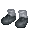 Black Leather Shoes with Loose Socks - virtual item (questing)