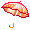 Orange Toadstool Transparent Umbrella - virtual item (Wanted)