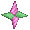 Pink & Green Origami Shuriken - virtual item (Wanted)