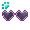 Gaia Item: [Animal] Purple Groovy Heart Sunglasses