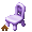 Purple Snuggle Chair - virtual item (Questing)