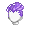 Girl's Curly Fohawk Purple (Dark) - virtual item (Questing)