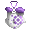 Purple Flowered One Piece Swimsuit - virtual item (Questing)