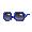 Blue Oversized Sunglasses - virtual item (Wanted)