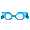 Turquoise Horn-Rimmed Glasses - virtual item