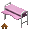 Pink Steel Desk - virtual item (questing)